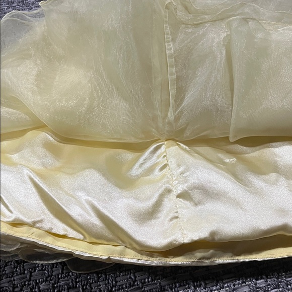 Yellow Strapless Mini Formal Dress - Picture 12 of 14